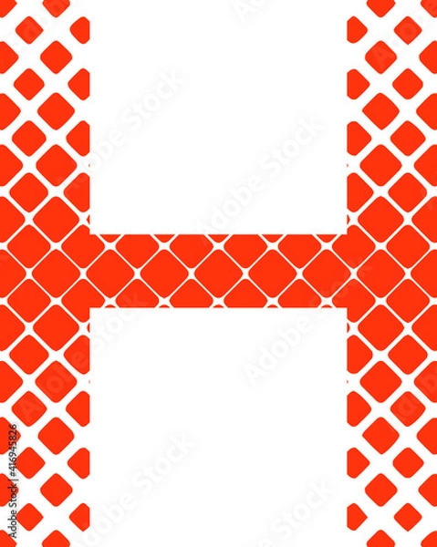 Obraz h letter typography logo design vector