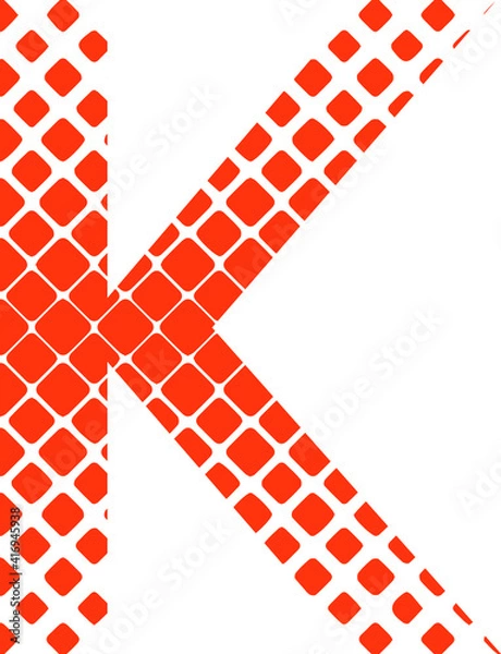 Obraz k letter typography logo design vector