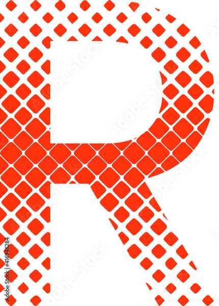 Obraz r letter typography logo design vector