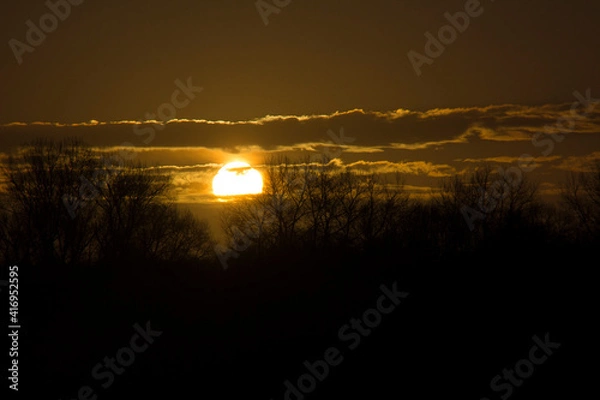 Obraz sunset over the river