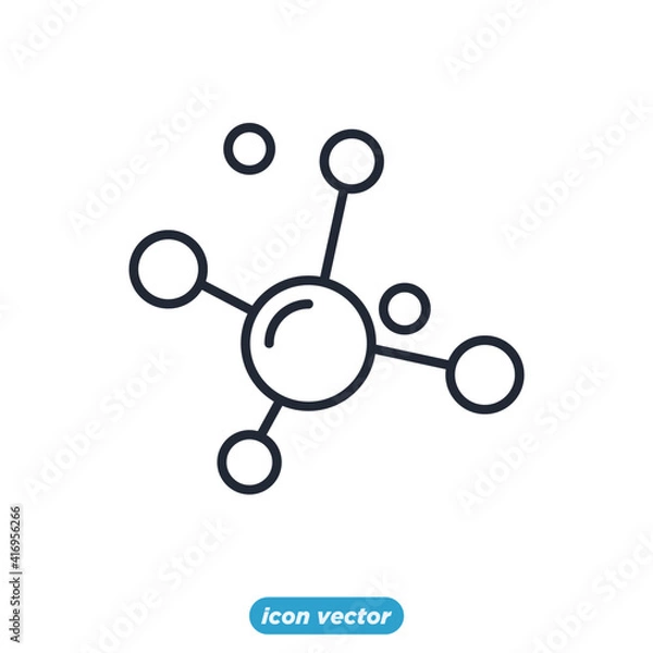 Obraz chemistry formula and molecule icons. Science element symbol template for graphic and web design collection logo vector illustration