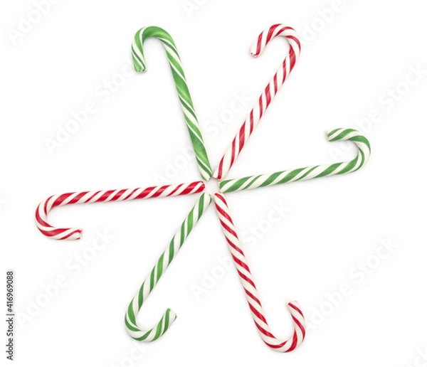 Obraz Candy canes  isolated on white background