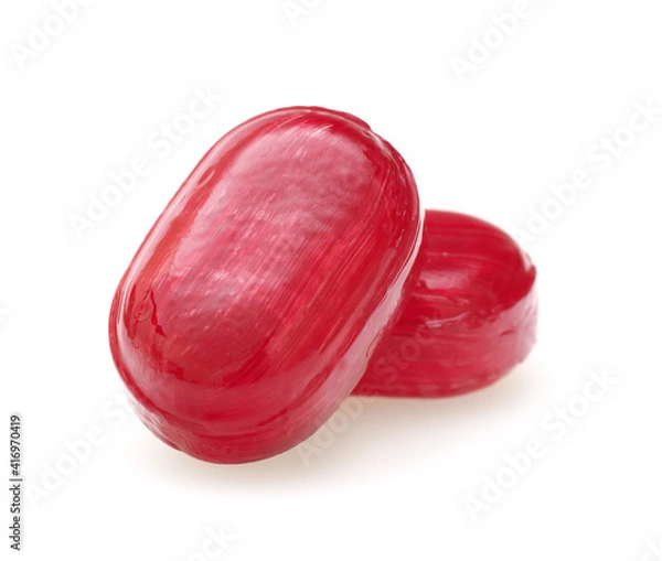 Obraz Fruit candies isolated on white background