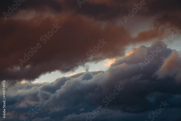Fototapeta abstract and colorful storm clouds
