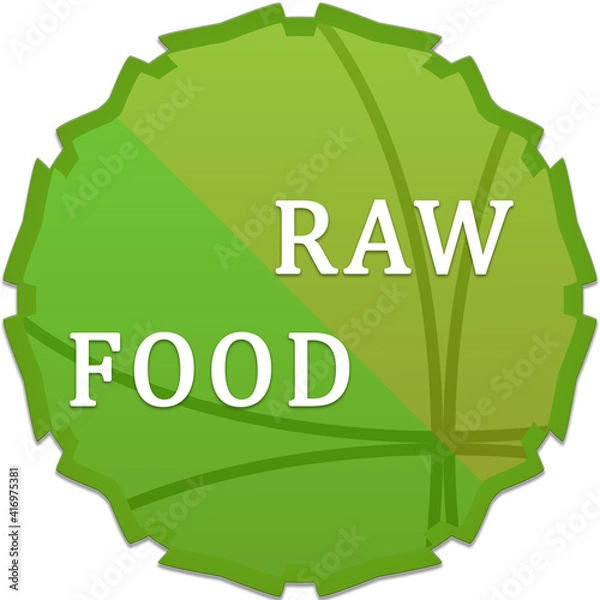 Obraz Raw food label