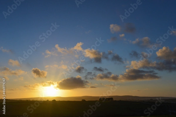 Obraz sunset in spring cornwall