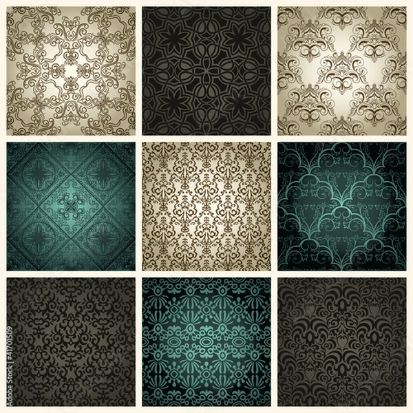 Obraz set of seamless patterns