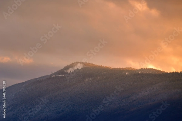 Obraz sunrise in the mountains