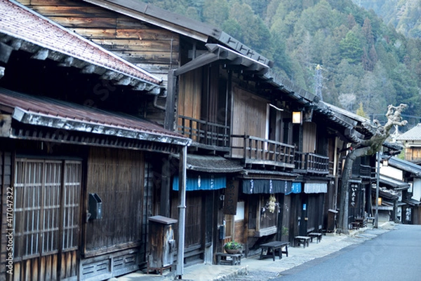 Fototapeta 木曽路妻籠宿