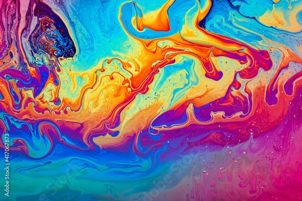 Obraz Macro soap bubble abstract texture