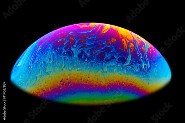 Obraz Macro soap bubble abstract texture