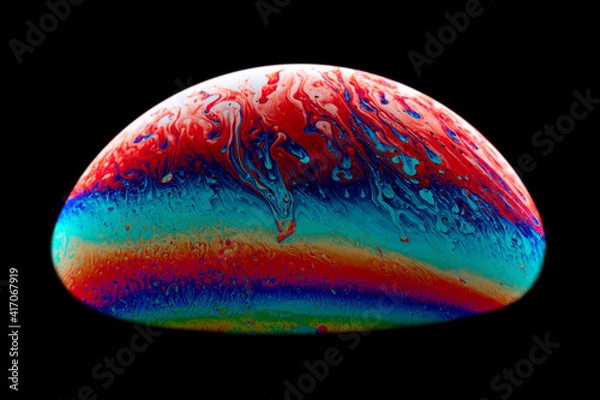 Obraz Macro soap bubble abstract texture