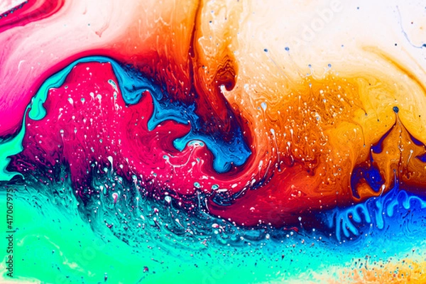 Obraz Macro soap bubble abstract texture