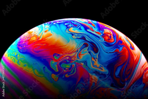 Obraz Macro soap bubble abstract texture