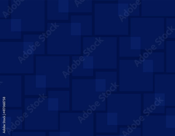 Fototapeta Abstract geometric squares and rectangles background with copy space, blue pattern, repeating elements, wallpaper