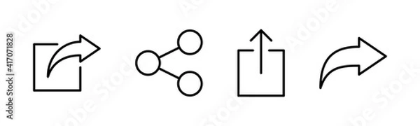 Fototapeta Share icons set. Share vector icon