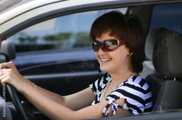 Fototapeta Portrait of the smiling girl