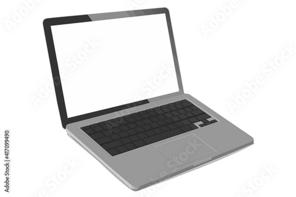 Obraz blank screen simple Laptop Mockup to website design. Vector illustration