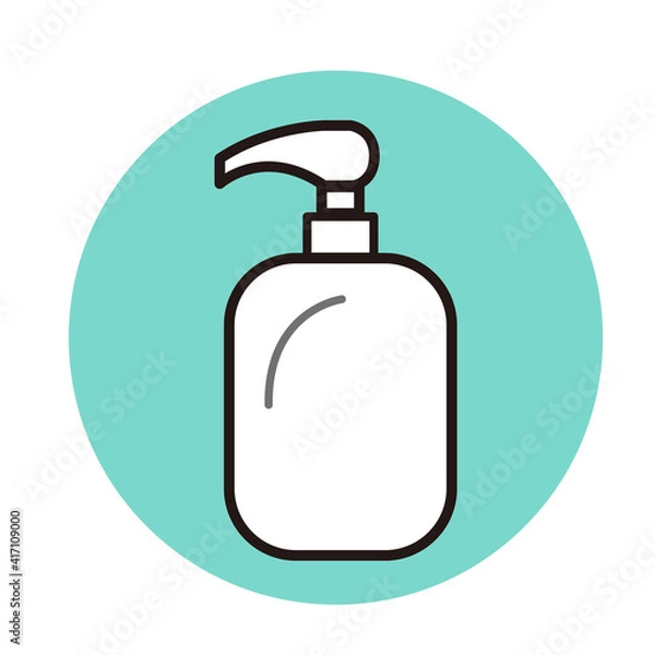 Fototapeta ハンドソープ・ボトルのアイコンデザイン素材