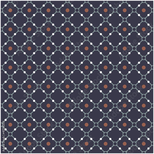 Obraz graphic pattern in vector with seamless texture on blue background