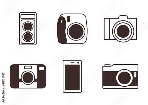 Fototapeta カメラ　セット　モノクロ