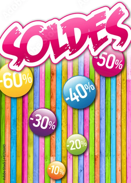 Fototapeta SOLDES Multicolores