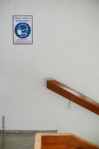 Obraz Corona Virus Maskenpflicht