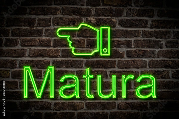 Obraz Leuchtreklame Matura