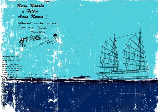 Obraz yacht vector texture