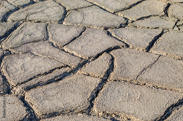 Obraz Patterned mosaic background of clay takyr.