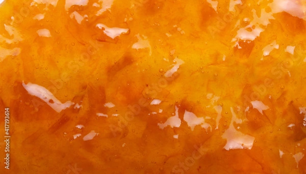 Obraz Delicious orange tasty jam texture background close up