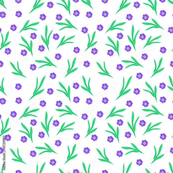 Obraz A seamless pattern with floral elements for apparel, stationery, textiles, fabric, wrapping paper. Vector flat  illustration, EPS 10.  