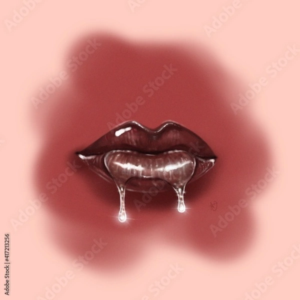 Obraz Lips Dripping