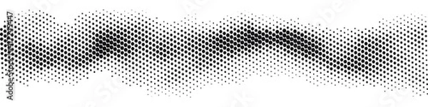 Fototapeta Gradient halftone. Vintage Halftone Background. Halftone wave. Abstract Pattern. Vector illustration.