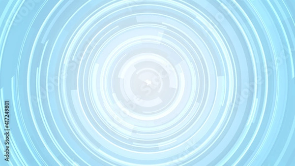 Fototapeta Circle white blue bright technology Hi-tech background. Abstract graphic digital future concept design.