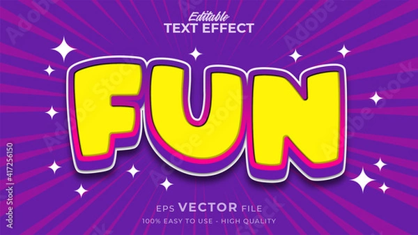 Fototapeta fun editable text effect