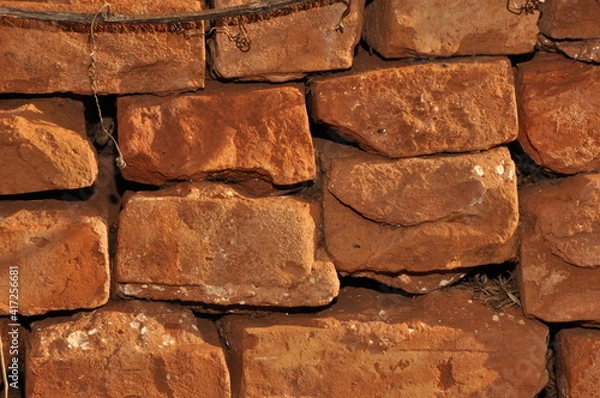 Obraz Bricks rustic vintage orange blocks texture pattern background wall dirty 