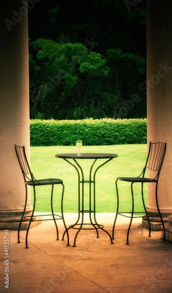 Obraz Outdoor table and chairs