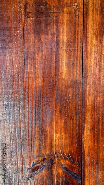 Obraz Red rustic wood textured vertical floor table high quality background brown vintage old