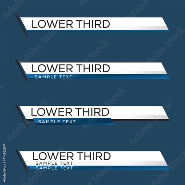 Obraz Lower third design template. Vector illustration.