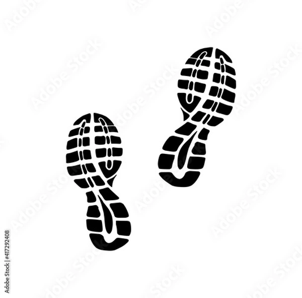 Obraz shoes print vector icon illustration