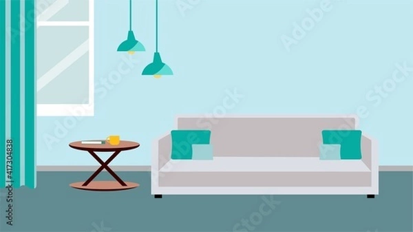 Obraz living interior with sofa