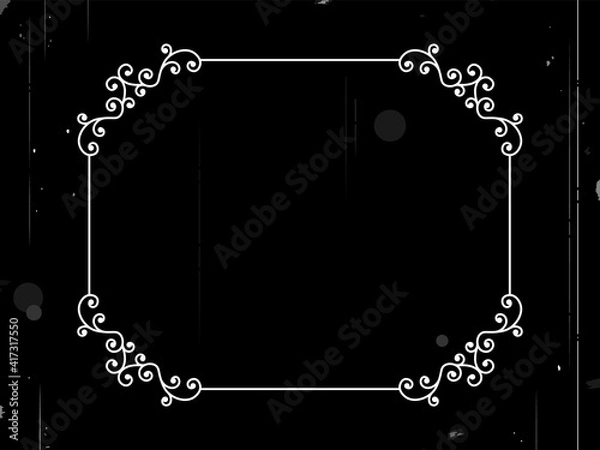 Fototapeta Background, template and blank for inscription and logo. Vector in retro silent movie style