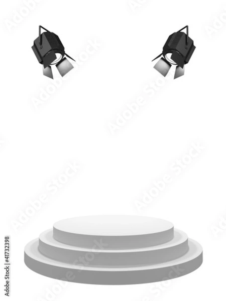 Fototapeta Cokół z reflektorami