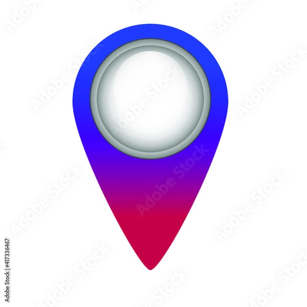 Fototapeta Map pointer. Isolated on white background. Vector image. 