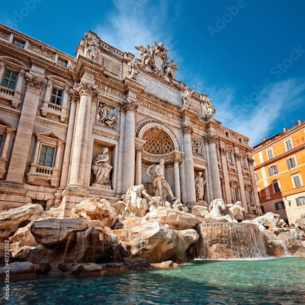 Fototapeta Fontanna di Trevi (Fontana di Trevi) w Rzymie - Włochy