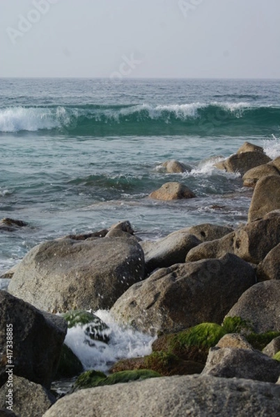 Obraz waves and rocks