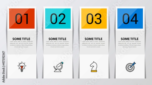 Fototapeta Infographic design template. Creative concept with 4 steps