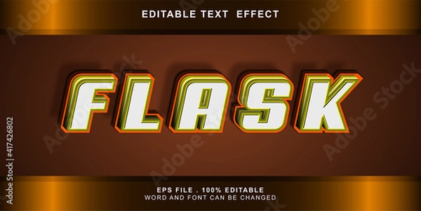 Obraz flask text effect editable