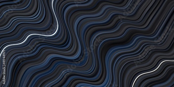 Fototapeta Dark BLUE vector background with lines.